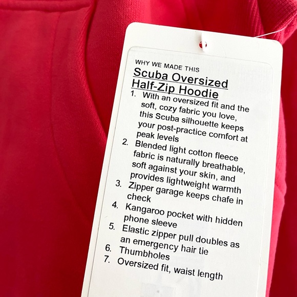 Lululemon Scuba Oversized Half Zip Hoodie in Lipgloss Lip Gloss Size M/L - Picture 6 of 9